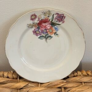 Vintage Little Duchess trinket dish small floral plate snack plate made in Japan